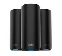 NETGEAR Orbi WiFi 7 Tri-Band (RBE873B), WiFi Mesh Router + 2 Satelliti, Copertura fino a 600 m2, 150 dispositivi 2.5 Gig Connessione Internet BE21000 (fino a 21Gbps),
