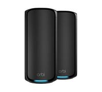 NETGEAR Orbi WiFi 7 Quad-band (RBE972SB) WiFi Mesh Router + 1 satelliti, Copertura fino a 440 m2, 200 dispositivi, Porta Internet 10 Gig, BE27000 802.11be (fino a 27 Gbps)