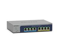 NETGEAR Switch 8 Porte PoE MS108EUP, Switch LAN Multi-Gig (porte da 1 e 2.5 Gbps), Switch Plus Ultra60 PoE++ 230 W
