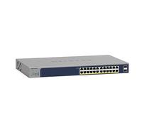 NETGEAR Switch Ethernet Gigabit PoE Smart 18 porte GS724TPP, gestione Insight Cloud, Switch RJ45 a 24 porte PoE da 380 W, 2 porte SFP da 1 Gigabit, montaggio su desktop/rack, protezione a vita ProSAFE