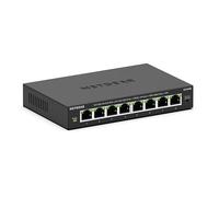 NETGEAR Switch Ethernet Plus a 8 porte GS308E - Supporto VLAN, QoS, switch Gigabit per ufficio, funzionamento silenzioso, montaggio su scrivania o a parete