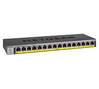 NETGEAR Switch Ethernet PoE 16 porte Unmanaged (GS116LP), Switch Ethernet Gigabit con 16 PoE+ a 76 W, budget espandibile, montaggio desktop o su rack e assistenza limitata a vita