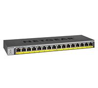 NETGEAR Switch Ethernet PoE 16 porte Unmanaged (GS116PP), Switch PoE gigabit con 16 PoE+ a 183 W, montaggio desktop, a parete o su rack e assistenza limitata a vita