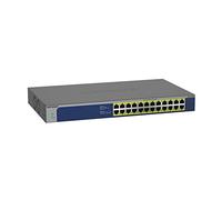 NETGEAR Switch PoE 24 porte Gigabit Ethernet Unmanaged (GS524PP) - con 24 PoE+ a 300 W, montaggio su rack/desktop e assistenza a vita ProSAFE