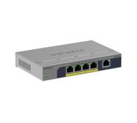 NETGEAR Switch PoE 5 Porte, Switch Ethernet Gigabit Non Gestito GS105P | 4 x PoE+ Porte @ 63W, Desktop/Parete
