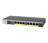 NETGEAR Switch Ethernet PoE 8 porte Unmanaged (GS108PP), Switch PoE gigabit con 8 PoE+ a 123 W, budget espandibile, montaggio su desktop/rack e assistenza limitata a vita