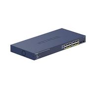 NETGEAR Switch PoE Smart 16 porte GS716TP, Switch Ethernet gigabit con gestione Insight cloud opzionale, 16 PoE+ a 180 W, 2 SFP da 1G, montaggio desktop o su rack e assistenza limitata a vita