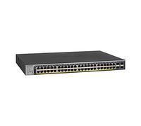 NETGEAR Switch PoE Smart 48 porte GS752TP, Switch Ethernet Gigabit con gestione Insight cloud opzionale, 48 PoE+ a 380 W, 4 SFP da 1G, montaggio su desktop o su rack e assistenza limitata a vita
