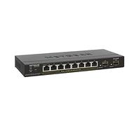 NETGEAR Switch PoE Smart 8 porte GS310TP, Switch Ethernet Gigabit con 8 PoE+ a 55 W, 2 SFP da 1G, montaggio desktop o a parete, serie S350