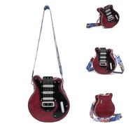 NethCasti Borsetta per chitarra romanzo vino rosso sacca a forma di chitarra con cerniera a volume sacchetto forma di casual alla moda per la spesa