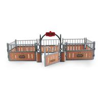 NethCasti Cavallo Stable Playset Fence 17.3x7.9x5.9 '' Fiva di plastica realistica Fence Playset Accessori per Giocattoli educativi immaginari e creativi per Gli Amanti