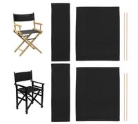 NethCasti Directors Sedia Canvas Sostituzione 8pcs/set Black Elasticity Casual Casual Home Director Sedile Sostituzione e protezione per le sgabelli per il direttore della casa (non incluso)