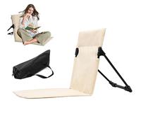 NethCasti Tappetino da spiaggia reclinabile tappetino da spiaggia leggero con schienale sedia pieghevole assembly con borsa per le vacanze giardino campeggio beigebeach beigebeach