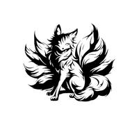 Nether Fox adesivi per tatuaggi temporanei impermeabili semipermanenti e di lunga durata per 2 settimane per uomini e donne, braccio sul petto, sul retro(3pcs)