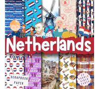 Netherlands scrapbook paper, 8.5x8.5, 10 Designs, 20 Double-Sided Sheets: Travel Scrapbooking Paper for Junk Journals, Decorative craft Paper for ... & Mixed Media, Origami, Collage & Card Making