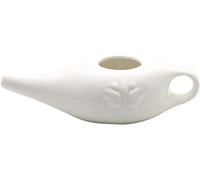 Neti Pot in ceramica, kit di lavaggio nasale in ceramica, per risciacquo nasale e pulizia nasale, 250 ml (bianco)