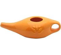 Neti Pot in ceramica, kit di lavaggio nasale in ceramica, per risciacquo nasale e pulizia nasale, 250 ml (arancione)
