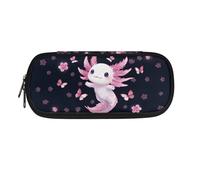 NETILGEN Astuccio per cancelleria con scomparti per bambini, articoli di cancelleria, cosmetici, articoli da toeletta, portapenne per ragazze, Salamandra ai fiori di cilie, Zaino per la scuola