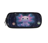 NETILGEN Astuccio per cancelleria con scomparti per bambini, articoli di cancelleria, cosmetici, articoli da toeletta, portapenne per ragazze, Universo Pianeta Salamandra, Zaino per la scuola