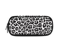 NETILGEN Astuccio per matite con doppia cerniera per bambini, materiale scolastico, astuccio con doppia cerniera, Stampa leopardata, Zaino per la scuola