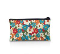 NETILGEN Astuccio per matite per ragazzi e ragazze, astuccio per penne e penne, grande capacità, organizer da scrivania per ufficio, regalo per il rientro a scuola, Fiore Arancio Blu, Taglia unica,