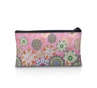 NETILGEN Astuccio per ragazzi ragazze studente scuola matita borsa bambini cerniera cancelleria sacchetto multifunzionale per bambini portamonete, Boho Fiore Rosa, Taglia unica, Zaino casual