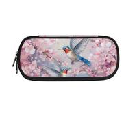 NETILGEN Astuccio portapenne di grande capacità per ragazze e bambine, cancelleria per la scuola, astuccio portapenne organizer, Colibrì Fiore, Zaino per la scuola