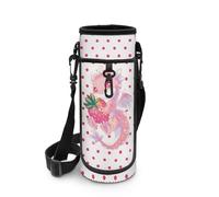 NETILGEN Borsa portatile per bottiglia d'acqua per ragazze adolescenti, da viaggio, per attività all'aria aperta, borsa portabottiglie a tenuta stagna, Dinosauro fragola