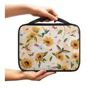 NETILGEN Borsa protettiva per la Bibbia, borsa da chiesa con manico, squisita custodia per libri per il trasporto, universale, adatta per bibbie di dimensioni standard, girasole e colibrì giallo