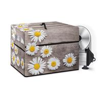 NETILGEN Copertura antipolvere per affettatrice per alimenti, copertura antimacchia, con borsa organizer per lama in acciaio inossidabile, spazzola e altri accessori, grana del legno margherita