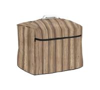 NETILGEN Copertura antipolvere per macchina da cucire marrone con venature del legno, compatibile con la maggior parte delle macchine da cucire di dimensioni standard, con apertura superiore e tasca