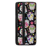 NETILGEN - Coppia di maniglie per porta del frigorifero, in poliestere, motivo piante di fiori, decorazione per elettrodomestici da cucina Zucchero Skull Moda