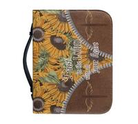 NETILGEN Custodia in pelle per bibbia "Trust in The Lord with All Your Heart", per donne e uomini, custodia protettiva con manico