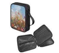 NETILGEN Fiori colorati Crochet Forniture per maglieria Organizer Custodia per Ganci Aghi Accessori Leggero Uncinetto Custodia con manico