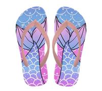 NETILGEN Infradito da bambina comode infradito con suola in EVA antiscivolo, supporto per arco plantare da infilare, Capanno della sirena viola, 33 EU