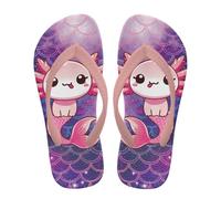 NETILGEN Infradito da bambina comode infradito con suola in EVA antiscivolo, supporto per arco plantare da infilare, Axolotl - Capanno da sirena, 31 EU
