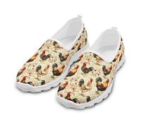 NETILGEN Pantofole comode, scarpe da ginnastica leggere per l'uso quotidiano, traspiranti, per camminare, correre, scarpe da tennis antiscivolo, scarpe a piedi nudi, gallina, 42 EU