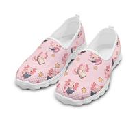 NETILGEN Scarpe casual in rete da donna, traspiranti, leggere, antiscivolo, da tennis e da trekking, scarpe da allenamento, Axolotl libro Leggi, 42 EU