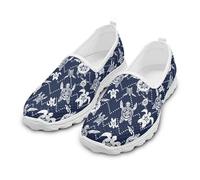 NETILGEN Sneaker slip-on da donna, comode e imbottite, basse, leggere, per la primavera e l'estate, scarpe basse, Puzzle per tartarughe marine, 40 EU