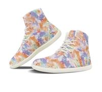 NETILGEN Sneakers alte da donna in pelle PU con lacci, scarpe da corsa in mesh antiscivolo, scarpe da tennis, scarpe a piedi nudi, Farfalla Batik, 36 EU