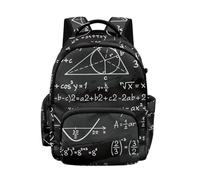 NETILGEN Zaino per scuola elementare da 43,2 cm, grande capacità, con tracolla imbottita, Formula matematica., L, Casual