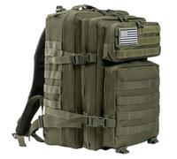 Netiners Zaino Tattico Militare 45 litri Impermeabile con Sistema Molle | Zaini Militari Tattici Grande Multifunzionale con 4 Tasche per Pesca, Escursionismo, softair e Viaggio.