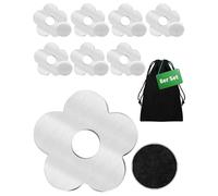 NETONDA 8X Fermatovaglia Pesio per Tovaglie Blocca Ferma Tovaglia da Tavola Estemo Clip in acciaio inox - 56g/pezzo - Clip magnetica per tovaglia - per Outdoor Picnic Party - Fiori