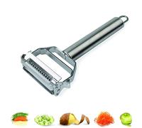 Netscroll Vegistar 2 in 1 Pelapatate e Affettatrice in Acciaio Inossidabile Premium, Frutta e Verdura, Mandolina, Manico Antiscivolo - Riduci i Tempi di Preparazione a Metà, Facile da Pulire