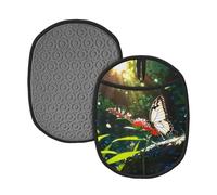 Nettare di raccolta farfalle 2 pezzi tappetino in silicone fantasia (confezione da 1/2), resistente alle alte temperature e antiscivolo, adatto per barbecue, cottura, ecc.