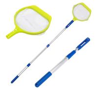 Netto skimmer per piscina - Rete per piscina con palo retrattile | rete skimmer a foglia sottile | Lampi stagno a maglia fine | Cesto di file