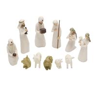 Nettoppo 10 Pezzi Statua della Natività di Cristo Statua del Presepe di Natale Decorazione della Chiesa in Miniatura Statua del Presepe di Natale della Mangiatoia di Gesù Piccolo
