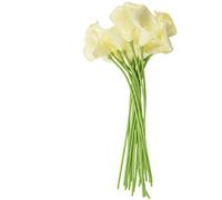 Nettoppo 18X Artificiale Calla Lily Flowers Single Long Stelo Bouquet Real Home Decor Colore: Cremoso