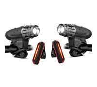 Nettoppo 2X Luci per Bici Luci per Bicicletta Anteriore E Posteriore USB Set di Luci per Bicicletta Ricaricabile