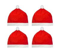 Nettoppo Decorazione Interna per Auto con di Babbo Natale in 4 Pezzi, Adatta per la Maggior Parte dei Poggiatesta 'Auto